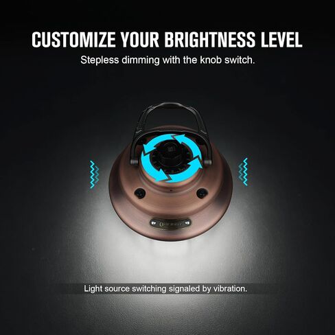OLIGHT Olantern Classic Mini LED Camping Lantern، مصباح يدوي خفيف الوزن قابل لإعادة الشحن 300 لومن مع مصادر إضاءة مزدوجة، مصباح تخييم محمول للإعصار والطوارئ والمشي لمسافات طويلة (أسود) in Saudi Arabia