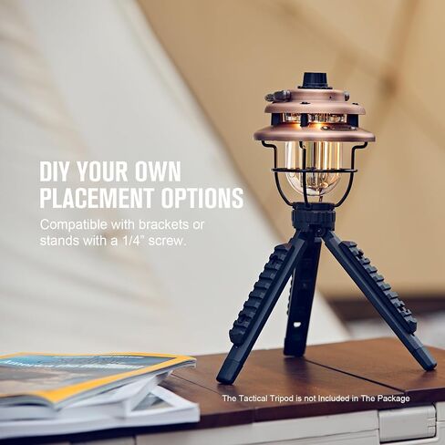 OLIGHT Olantern Classic Mini LED Camping Lantern، مصباح يدوي خفيف الوزن قابل لإعادة الشحن 300 لومن مع مصادر إضاءة مزدوجة، مصباح تخييم محمول للإعصار والطوارئ والمشي لمسافات طويلة (أسود) in Saudi Arabia