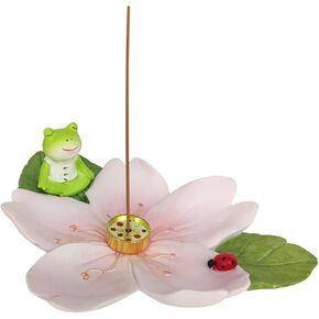 حامل بخور مبخرة على شكل ضفدع من الراتنج اللطيف من سيزيكاتو مع صينية ساكورا. in Kuwait