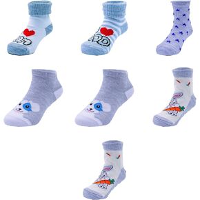 جوارب ALEX YVN للأطفال مصنوعة من القطن برسوم كارتونية، 7 عبوات in Kuwait