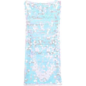 RCZ Decor Sequin Chiavari Chair Back Cover - 15"W | Black | 1 Pc.