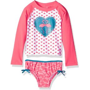 KIKO & MAX Girls Suit Set with Long Sleeve Rashguard Swim Shirt in Kuwait