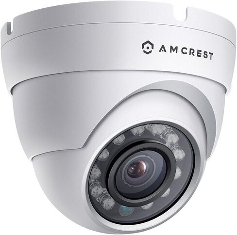 Amcrest Full HD 1080P 1920TVL Dome Outdoor Security Camera, 2MP 1920x1080P, 98ft Night Vision, Metal Housing, 3.6mm Lens 90° Viewing Angle, White (REP-AMC1080DM36-W) (Renewed) in Saudi Arabia