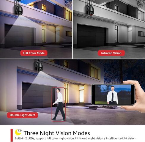 كاميرا مراقبة BOAVISION 2K مزدوجة العدسات خارجية WiFi/4G، كاميرا مراقبة منزلية 360 درجة PTZ مع تتبع التكبير التلقائي، اكتشاف الإنسان، تكبير 10X، رؤية ليلية ملونة، كاميرا IP لاسلكية in Saudi Arabia