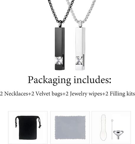 DAIFFUNE Heart Cremation Necklace for Ashes with 12 Birthstones, Urn Necklaces for ashes Cremation Jewelry for Ashes , Ash necklace to Memories the Loved One in Kuwait