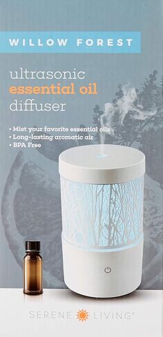 Serene Living Aromatherapy Diffuser, , 1 Pack, , Willow Forest White, in Kuwait