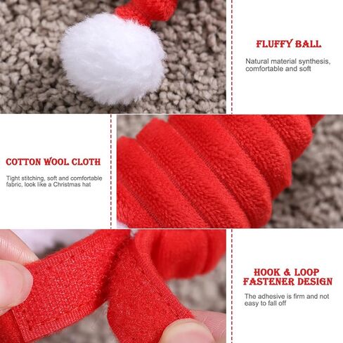 POPETPOP Guinea Pig Costume - Cat Santa Hat Pet Christmas Hat Santa Claus Cap Head Accessories for Rabbit Hamster Guinea Pig Rats Kitten and Small Animals in Saudi Arabia
