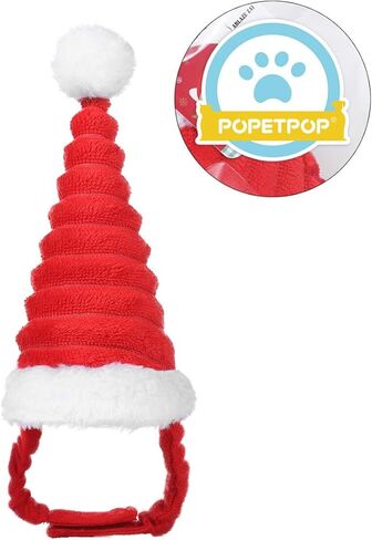 POPETPOP Guinea Pig Costume - Cat Santa Hat Pet Christmas Hat Santa Claus Cap Head Accessories for Rabbit Hamster Guinea Pig Rats Kitten and Small Animals in Saudi Arabia