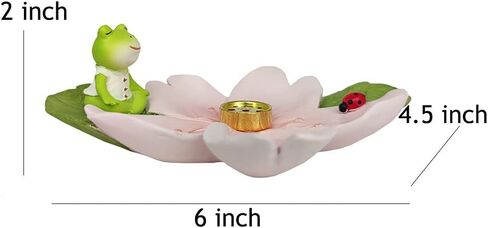 حامل بخور مبخرة على شكل ضفدع من الراتنج اللطيف من سيزيكاتو مع صينية ساكورا. in Kuwait