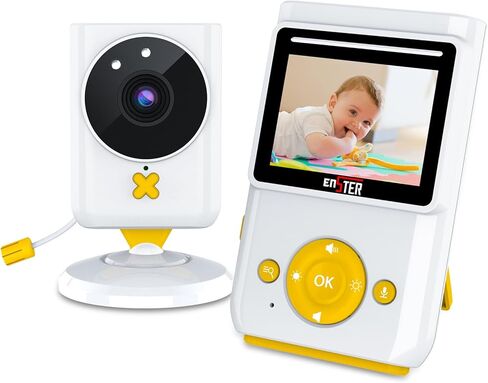 جهاز مراقبة الأطفال بالفيديو من ENSTER مع الكاميرا والصوت، وشاشة LCD مقاس 2.4 بوصة، وكاميرا للأطفال بدون وضع WiFi للرؤية الليلية VOX، وصوت ثنائي الاتجاه، وعرض درجة الحرارة، وتكبير 2X، وإنذار، وتهويدات، ونطاق نقل 960 قدمًا in Kuwait