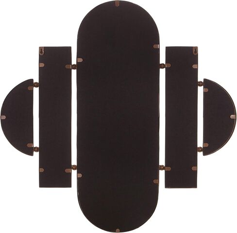 Patton Wall Decor 30x31 Antique Gold Geometric Oval Vanity Wall Mirror in Kuwait