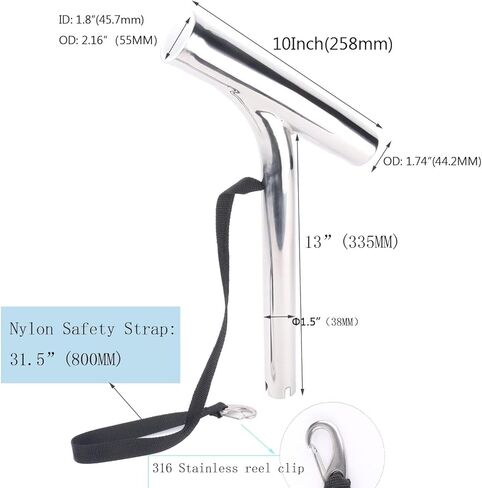 2 حزمة حامل قضيب الصيد من الفولاذ المقاوم للصدأ أوتريجر جبل الصيد حامل القطب in Kuwait