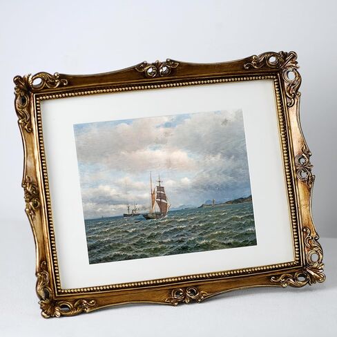 Funerom 11x14 Vintage Picture Frames with Glass Front, Ornate Frame, Antique Photo Frames for Tabletop or Wall Hanging Vintage Gold in Saudi Arabia