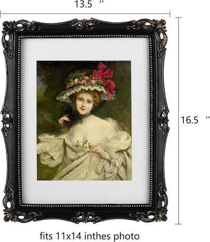 Funerom 11x14 Vintage Picture Frames with Glass Front, Ornate Frame, Antique Photo Frames for Tabletop or Wall Hanging Vintage Gold in Saudi Arabia