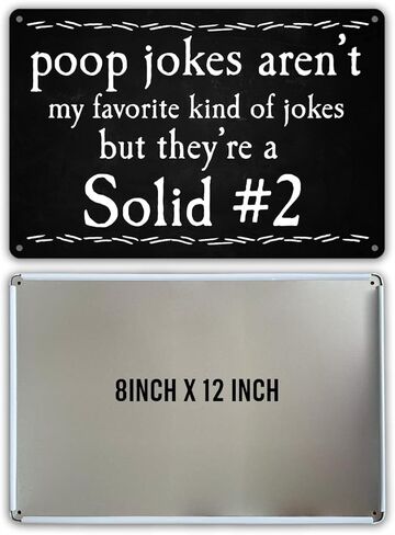 علامة الحمام المضحكة، النوع المفضل من النكات، علامة معدنية من القصدير، علامة تعليق معدنية لتزيين الحائط in Kuwait