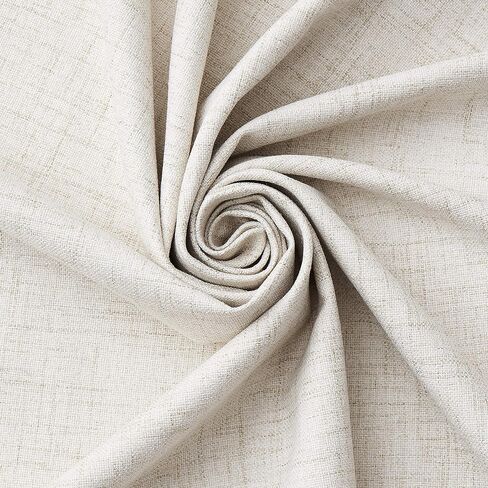 Natural Blackout Linen Curtains 63 Inches Long Textured Curtains for Bedroom/Living Room/Kitchen Grommet Top Window Treatment,52" Wx63 L,Natural,2 Panels in Saudi Arabia