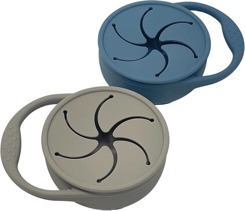 شركة BraveJusticeKidsCo. | كوب الوجبات الخفيفة من السيليكون للأطفال من سناك أتاك | 2 عبوة | كوب الوجبات الخفيفة القابل للطي للأطفال (العسل والزنجبيل والورد المغبر) in Kuwait