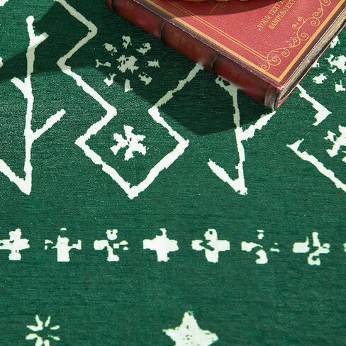 Vangao ندفة الثلج عيد الميلاد عداء البساط 2x6 الأحمر المدخل عداء المطبخ غرفة المعيشة البساط عيد الميلاد غير الانزلاق قابل للغسل البساط المغربي Alfombra عطلة ديكور هندسية لينة السجاد للحمام غرفة نوم الغسيل in Kuwait
