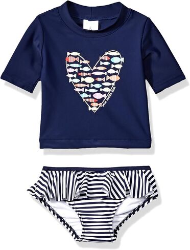 KIKO & MAX Girls Suit Set with Long Sleeve Rashguard Swim Shirt in Saudi Arabia