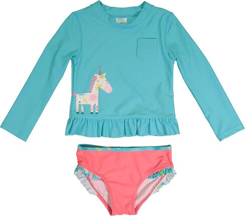 KIKO & MAX Girls Suit Set with Long Sleeve Rashguard Swim Shirt in Saudi Arabia