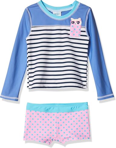 KIKO & MAX Girls Suit Set with Long Sleeve Rashguard Swim Shirt in Saudi Arabia
