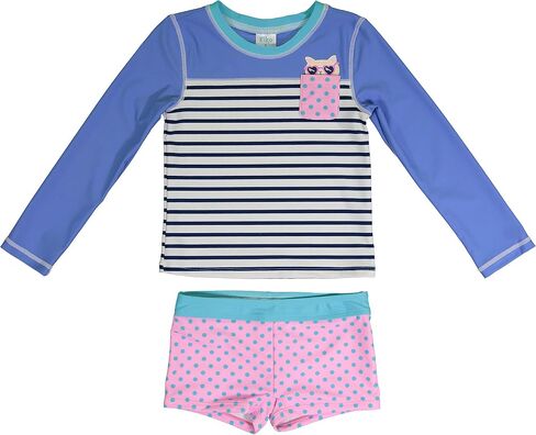 KIKO & MAX Girls Suit Set with Long Sleeve Rashguard Swim Shirt in Saudi Arabia