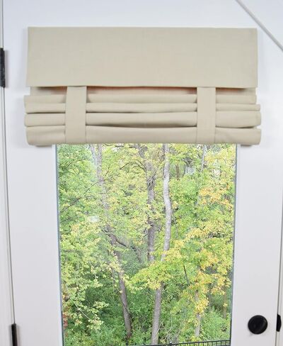 Dani Designs Co Washable 70" Long by 25" Wide French Door Curtain (Tan) in Saudi Arabia