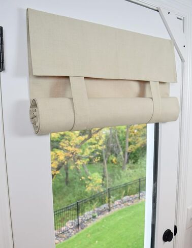 Dani Designs Co Washable 70" Long by 25" Wide French Door Curtain (Tan) in Saudi Arabia