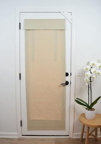 Dani Designs Co Washable 70" Long by 25" Wide French Door Curtain (Tan) in Saudi Arabia