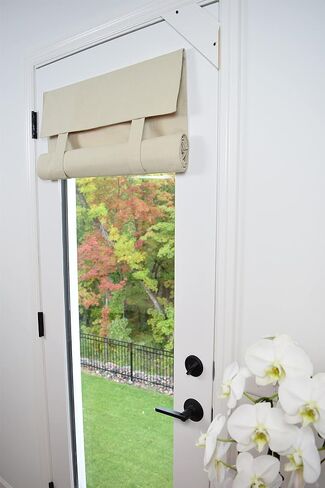Dani Designs Co Washable 70" Long by 25" Wide French Door Curtain (Tan) in Saudi Arabia