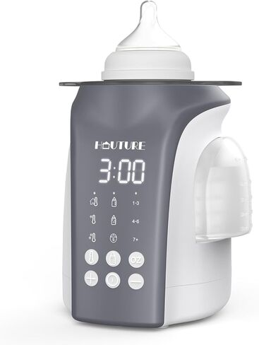 جهاز تسخين الزجاجات، جهاز تسخين سريع لزجاجات الأطفال 8 في 1 من HAUTURE لحليب الأم والتركيبة، إعادة تعبئة المياه تلقائيًا والتحكم الدقيق في درجة الحرارة، مع مؤقت، تذويب، تعقيم، الحفاظ على دفء جميع الزجاجات in Kuwait