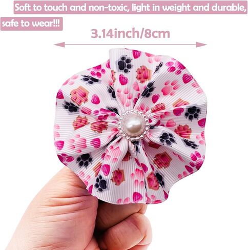 12pcs Small Dogs Collar Flowers Bows Attachment for St.Patrick's Day Doggy Cat Kitten Rabbit Bunny Grooming Accessories in Saudi Arabia
