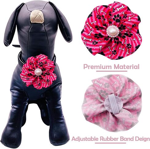 12pcs Small Dogs Collar Flowers Bows Attachment for St.Patrick's Day Doggy Cat Kitten Rabbit Bunny Grooming Accessories in Saudi Arabia