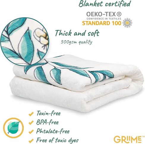 Griime Monthly Baby Milestone Blanket - Soft Milestone Blanket for Baby Boy & Girl - 300 GSM Thickness, Baby Month Blanket Kit with Chalkboard, Frames, Floral - Baby Monthly Milestone Blanket Gift. in Saudi Arabia
