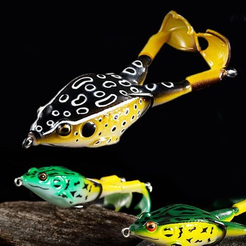 طُعم ضفدع مياه علوية من 5 قطع من لينابي، مجموعة طُعم الصيد الناعم مع صندوق معالجة لرأس ثعبان الباس وكلب المسكي in Kuwait