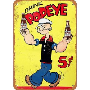 لافتة معدنية من Keviewly - مظهر عتيق 1929 بوباي مشروبات ناعمة 20.32 × 30.48 سم in Kuwait