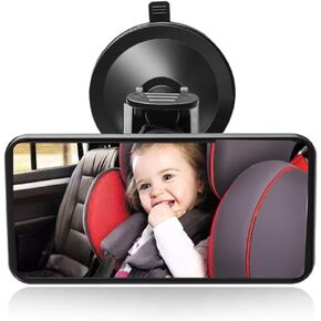 Feadem Baby Car Mirror Rear Facing - View Infant/Toddler In Back Seat - Shatterproof Safety Rear View Backseat Mirror 360 Degree Rotatable in Saudi Arabia