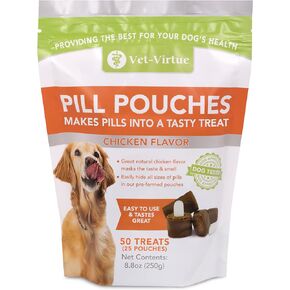 أكياس حبوب الدواء للكلاب، بنكهة الدجاج - سهلة التشكيل وإخفاء علاجات أدوية الحيوانات الأليفة والحبوب والأدوية والكبسولات، مصنوعة من مكونات طبيعية - مليئة بالنكهات التي تحبها الكلاب in Kuwait