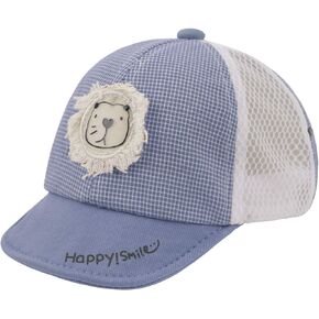 Boys Girls Cartoon Lion Baseball Cap Baby Half Mesh Adjustable Hat Quick Drying Baseball Hat Breathable Sun Protection Cap