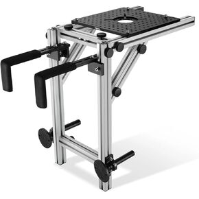 PROAIM Side Camera Car Mount Hostess Tray Kit, Mitchell Cheese Plate, 50lb | CNC aluminum 14x14" plate with L-hooks, adjustable feet & safety belts; mount to car door for profile, POV & underslung shots in Saudi Arabia