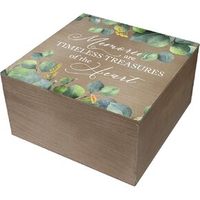 صندوق صور تذكاري من Elanze Designs Memories Timeless Treasures بني مقاس 9.5 بوصة MDF in Kuwait