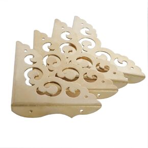 Furniture Corner Protector, JfwuHap Metal Edge Safety Furniture Bumpers Corner Guard Pack of 4 (Antique Bronze)