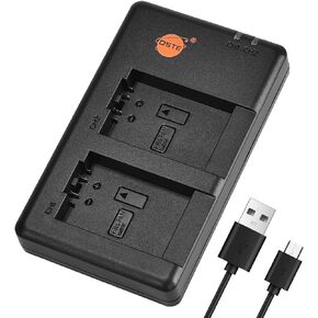 بديل DSTE لشاحن البطاريات المزدوج السريع مع كابل USB صغير متوافق مع بطارية باناسونيك DMW-BMB9 BMB9E in Kuwait