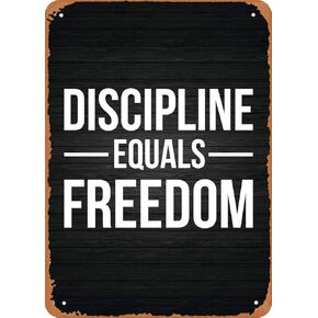 لافتة معدنية بمظهر عتيق من Fanzi - تذيب تحفيز الصالة الرياضية يساوي الحرية - 20.32 سم × 30.48 سم لوحة ديكور للحائط in Kuwait