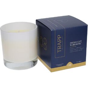 Trapp - No. 8 Fresh Cut Tuberose - 7 oz. Signature Candle - Aromatic Home Fragrance with Floral Scent of French Tuberose, Heady White Florals, & Fresh Green Notes Notes - Petrolatum Wax