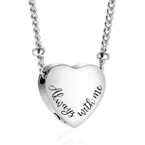 XIUDA قلادة جرة القلب للرماد مجوهرات حرق الجثث للأحباء دائمًا معي قلادة حرق الجثث للرجال والنساء مجوهرات قلادة الرماد in Kuwait