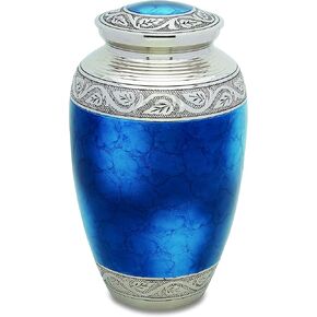 Urnsdirect2U Mediterranean Mystic Blue Adult Cremation Urn in Kuwait