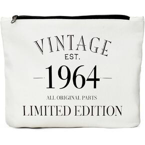 JIUWEIHU Women's 40th birthday gift, women's 40th birthday decoration - 40th birthday gift for friends, wives, sisters, grandmothers, colleagues and aunts - vintage perfect cosmetic bag of 1984