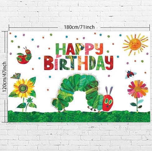 لافتة بطبعة «Happy Birthday» بطبعة «Happy Birthday» بتصميم كارتون فيري جائع ليتل جرين، زينة لحفلات عيد الميلاد الاول وحفلات استقبال المولود وكشك التصوير in Kuwait