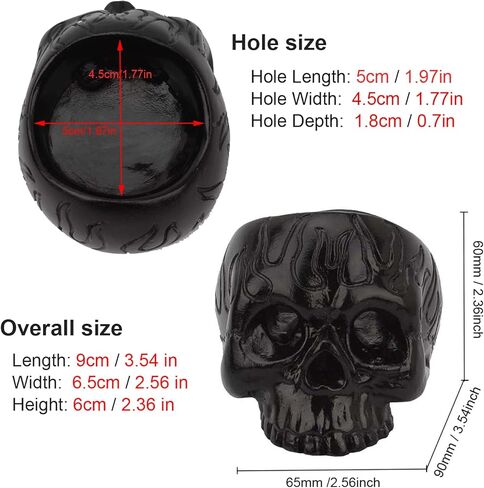 حامل شموع على شكل جمجمة من طراز القوطي وحامل شموع على شكل جمجمة وهيكل عظمي من الراتينج الشمعدان الحرف الشمعدان للحفل بعيد الهالوين والكريسماس ومخيف تزيين المنزل in Kuwait
